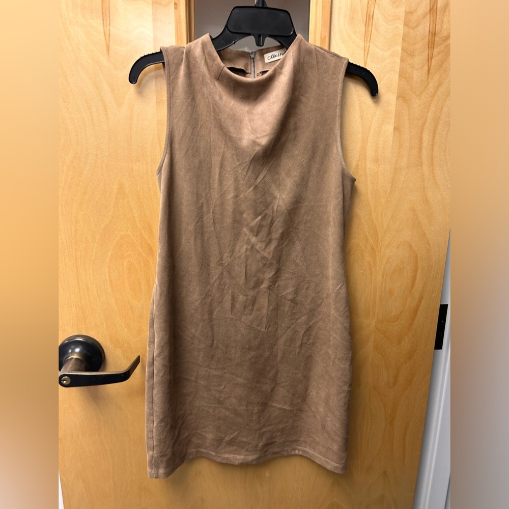 Chloe & Katie Tan Mini Dress Medium
